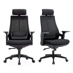 High quality mesh office chair ergonomic office chair mesh chair fabric padded seat with injection molded foam inside