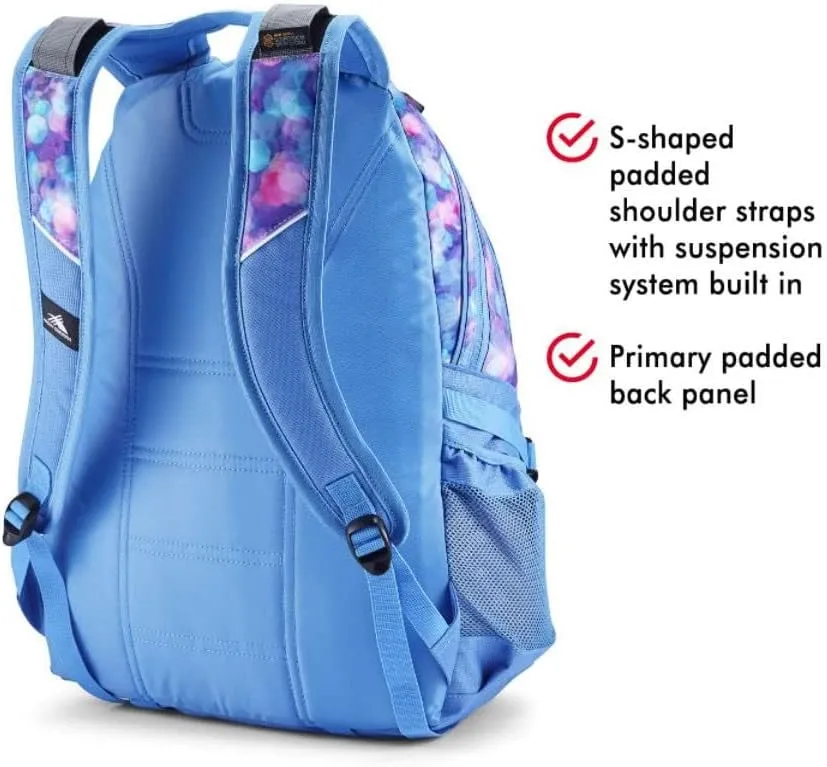 High Sierra Loop Backpack, Travel, or Work Bookbag with tablet sleeve, One Size, Shine Blue/Lapis