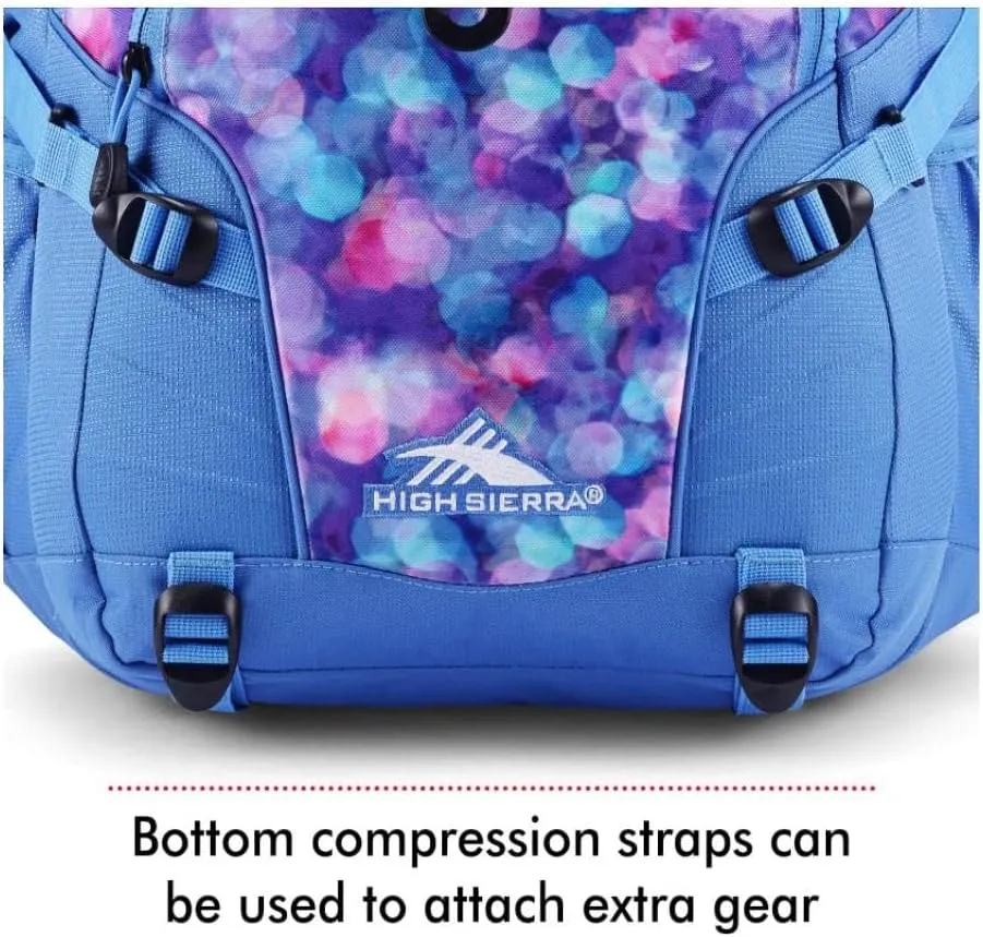 High Sierra Loop Backpack, Travel, or Work Bookbag with tablet sleeve, One Size, Shine Blue/Lapis
