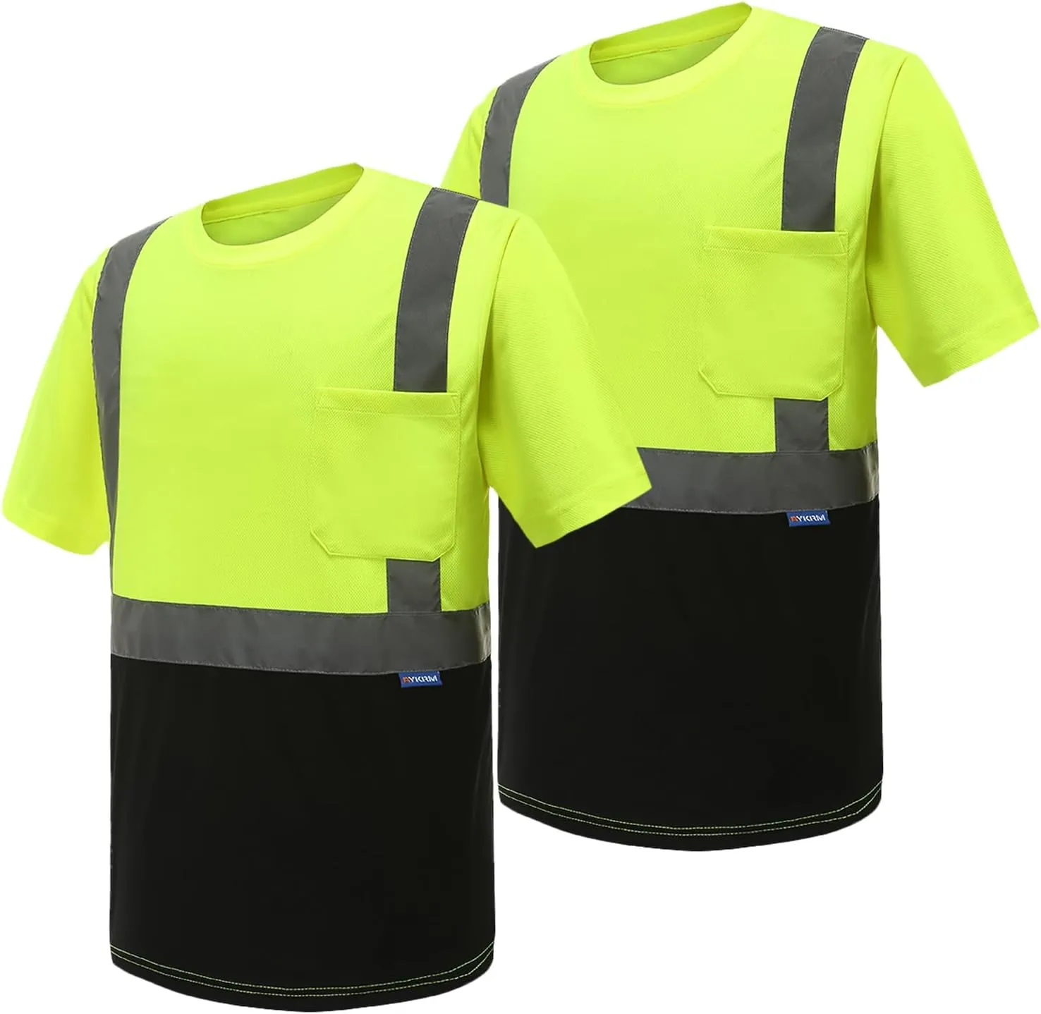 High Vis Reflective Work Shirt Breathable Short Sleeve Safety