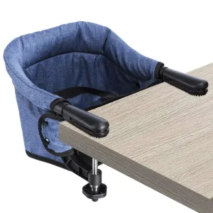 Hook On Chair, Portable Table High Chair, Folding Compact Baby Seat with Storage Bag for Indoor/Outdoor(Blue)