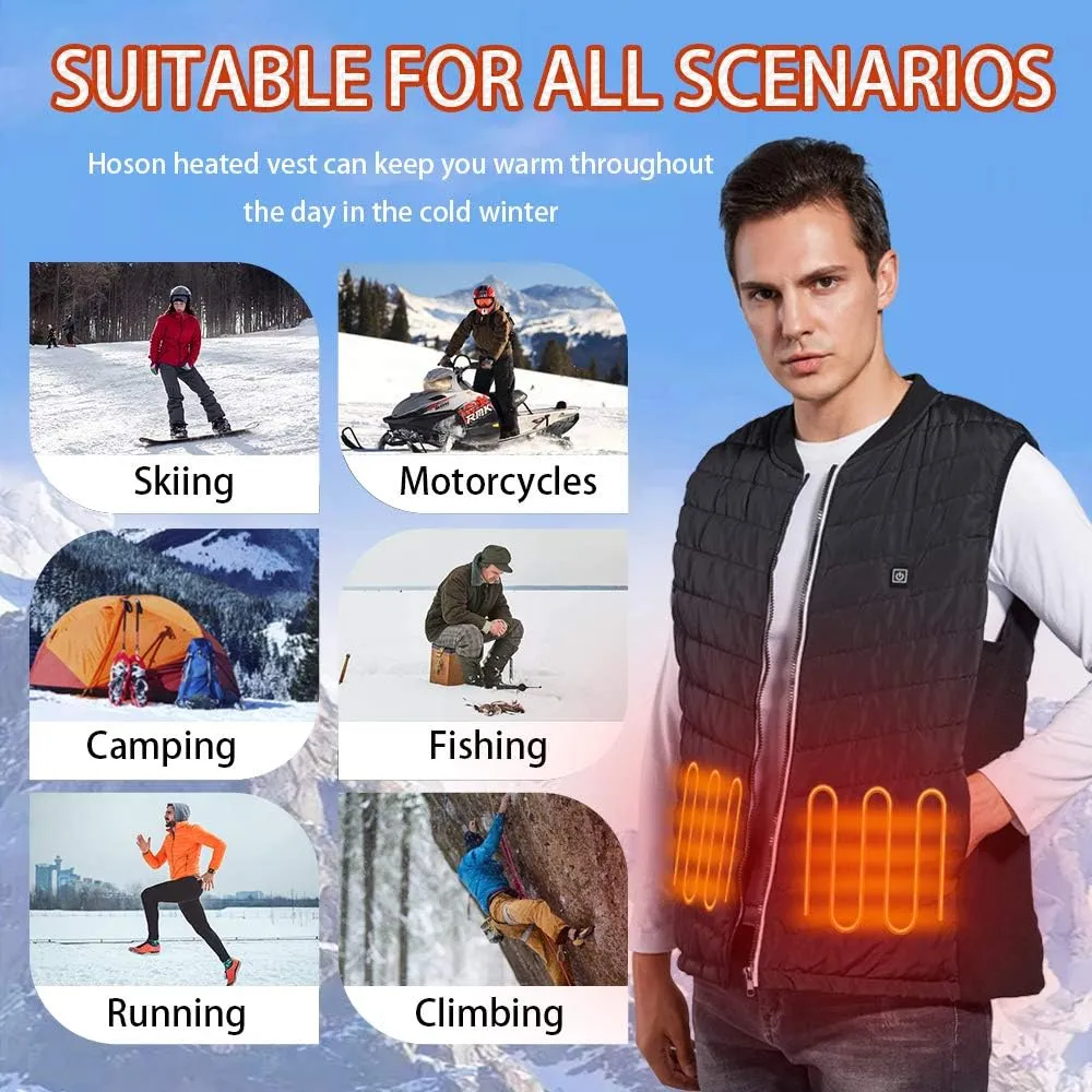 Hoson Heated Vest for Men and Women,Heated Jacket Winter Heating Vest Hunting
