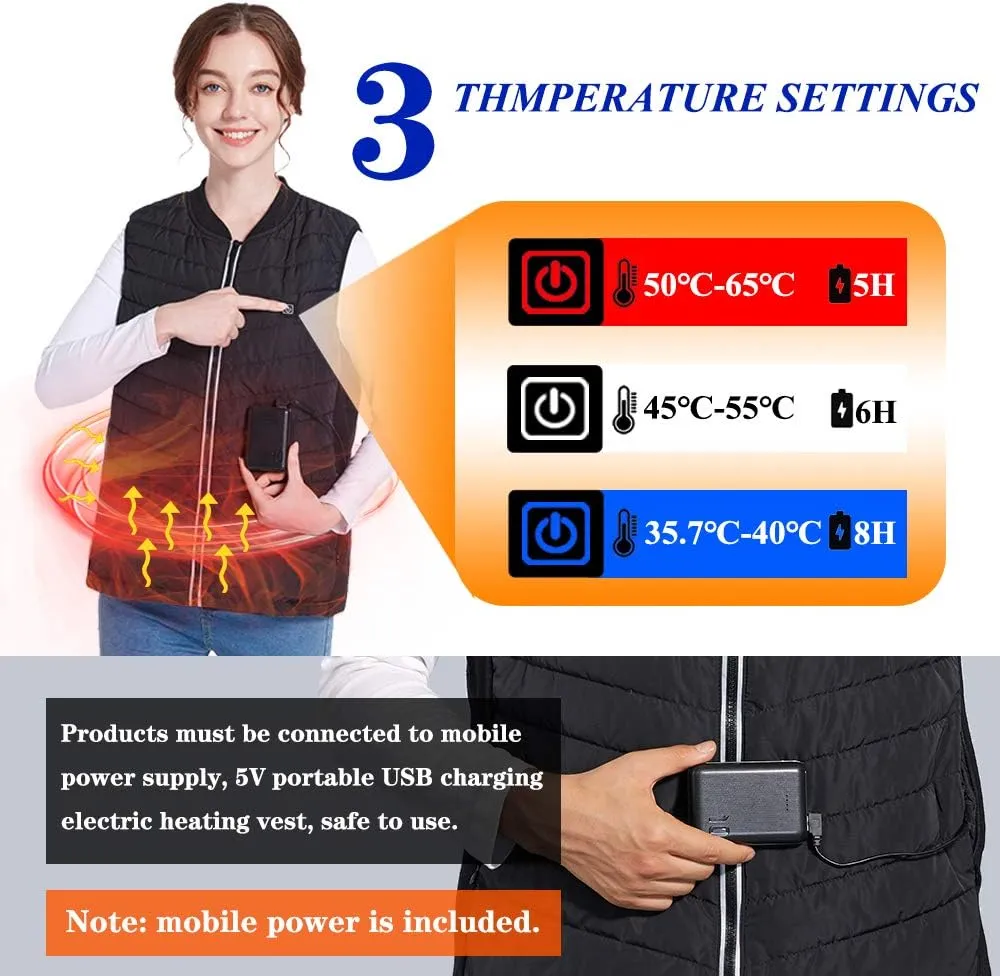 Hoson Heated Vest for Men and Women,Heated Jacket Winter Heating Vest Hunting