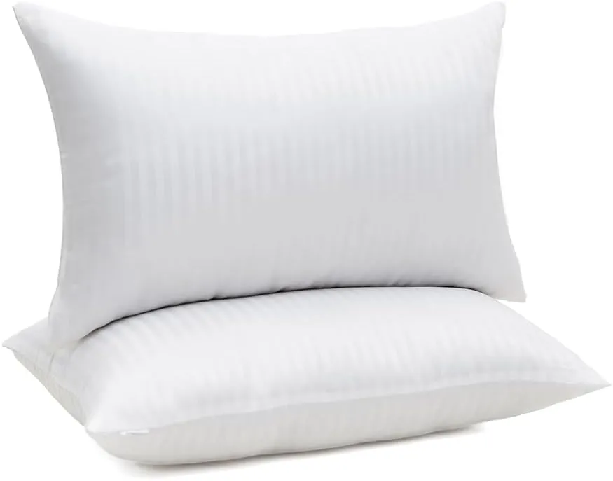 Hotel Collection Bed Pillows for Sleeping 2 Pack Standard Size Cooling Pillows Set of 2 for Back, Stomach or Side Sleepers, Super Soft Down Alternative Microfiber Filled Pillows