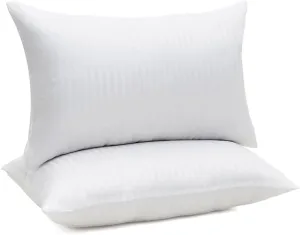 Hotel Collection Bed Pillows for Sleeping 2 Pack Standard Size Cooling Pillows Set of 2 for Back, Stomach or Side Sleepers, Super Soft Down Alternative Microfiber Filled Pillows
