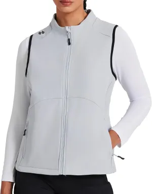 HOTSUIT Women’s Lightweight Vest with 5 Pockets Windproof Sleeveless Jacket for Hiking Golf Vest, Black, M