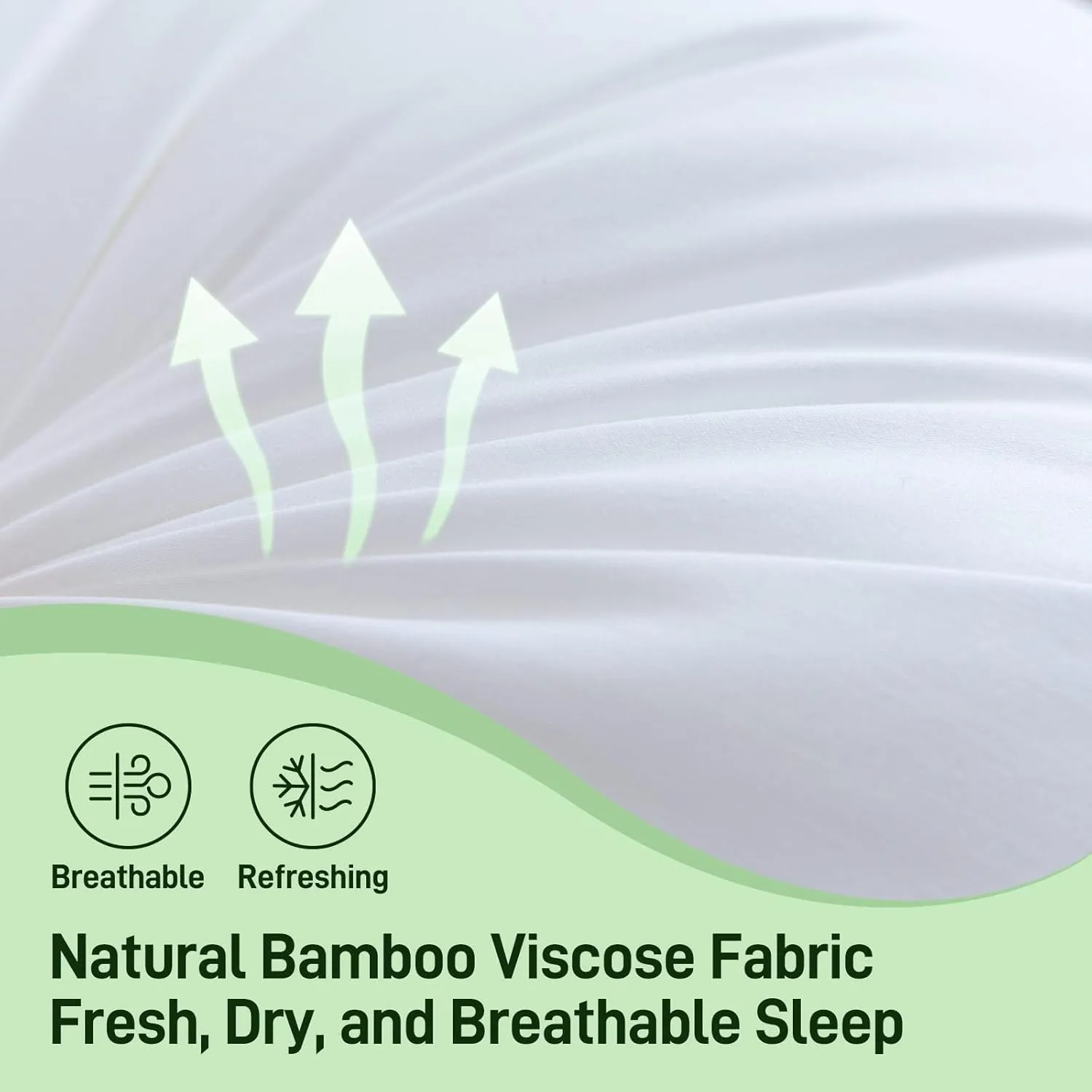 Hypoallergenic Bamboo Viscose Shell, Soft Bed Pillows King Size Set of 2 with Down Alternative Filling, Oeko-Tex Certified, Luxury Hotel Quality for Stomach, Back and Side Sleepers