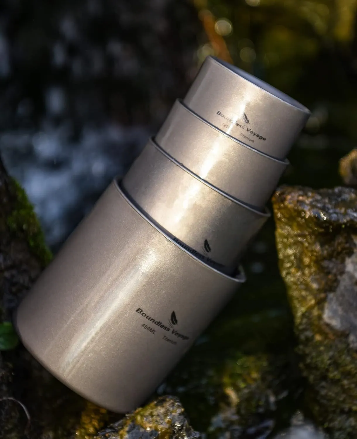 iBasingo 180ml Titanium Double-Walled Cup Ultralight Camping Tea Coffee Mug Metal Durable Cold Hot Insulated Drinking Mug Portable Tableware for Outdoor Travel Hiking Picnic Daily Used Ti3028D