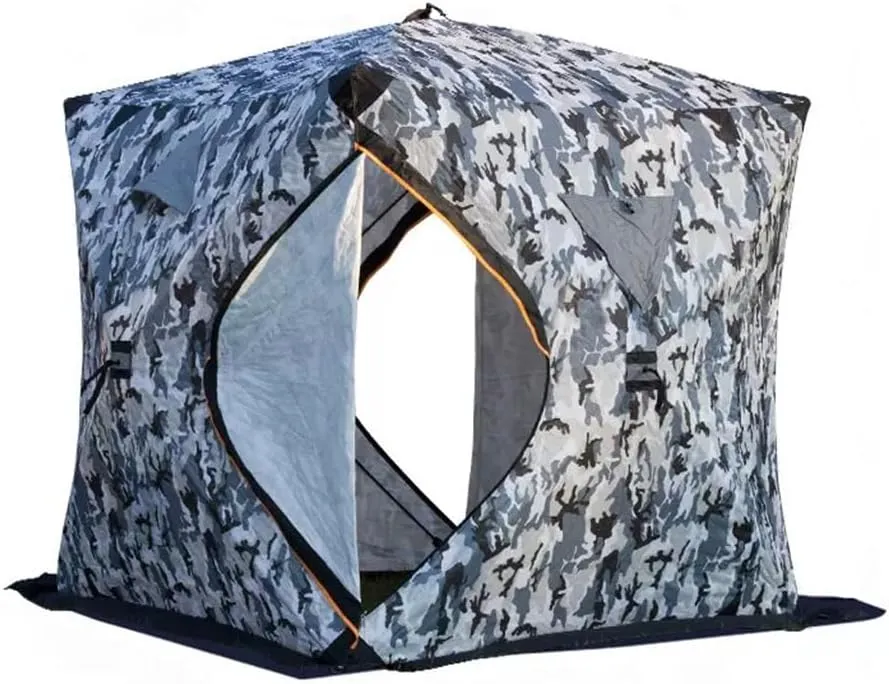 Ice Fishing Shelter Camping Gear Outdoor Winter Camping Triple-Padded Extended Hem for Enhanced Warmth Suitable for 2-3 People