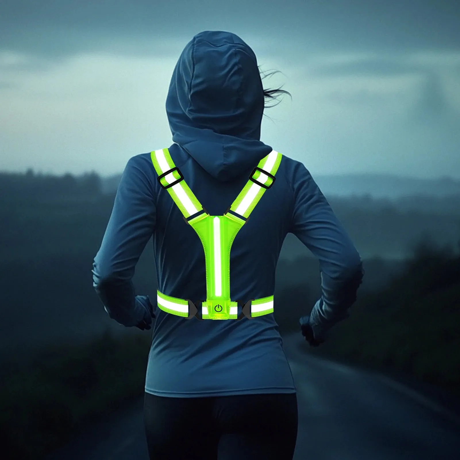 IlluminateSafe LED Safety Vest for Runners & Cyclists
