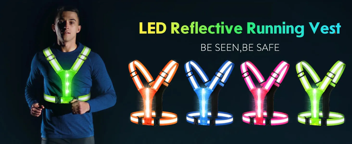 IlluminateSafe LED Safety Vest for Runners & Cyclists