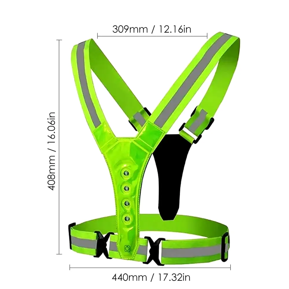 IllumiSafe LED Reflective Running and Cycling Vest