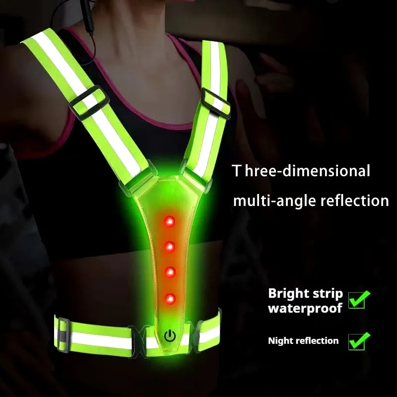 IllumiSafe LED Reflective Running and Cycling Vest