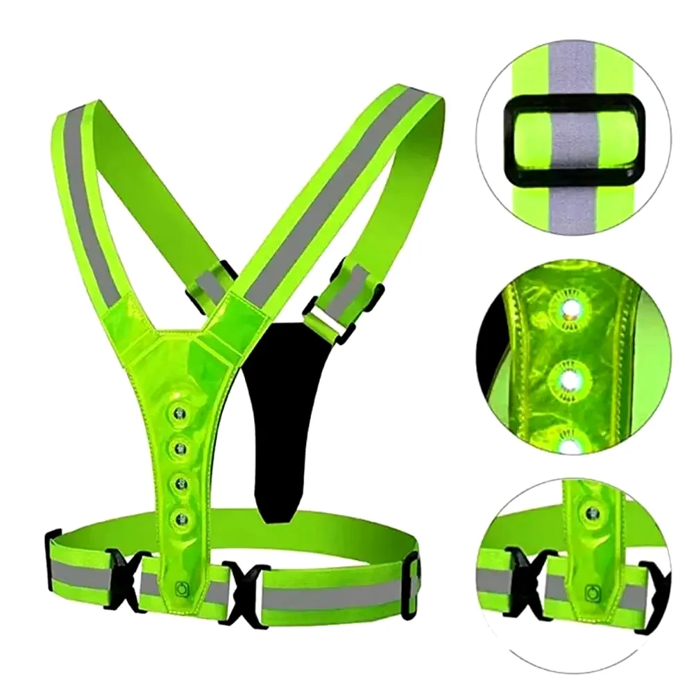 IllumiSafe LED Reflective Running and Cycling Vest