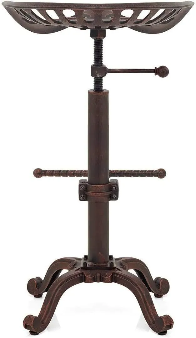 Industrial Bar Stools-Swivel Tractor Seat-Bar Height Adjustable 23-31inch-Kitchen Island Dining Chair