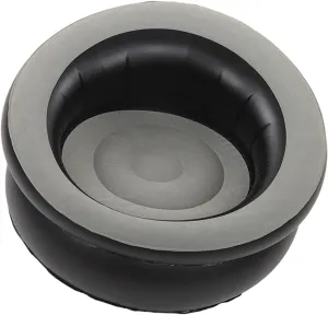 Inflatable Couch, Flocking Air Sofa Inflatable Sofa Chair Blow Up Couches Inflatable Lounge Chair for Bedroom Office Backyard Balcony Camping Travel (Grey)