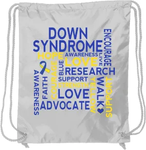 inktastic Down Syndrome Awareness Drawstring Bag White 22011