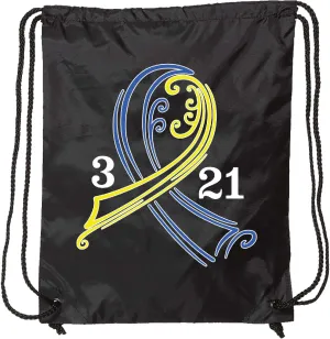inktastic Down Syndrome Ribbon 3 21 Drawstring Bag Black 34a15