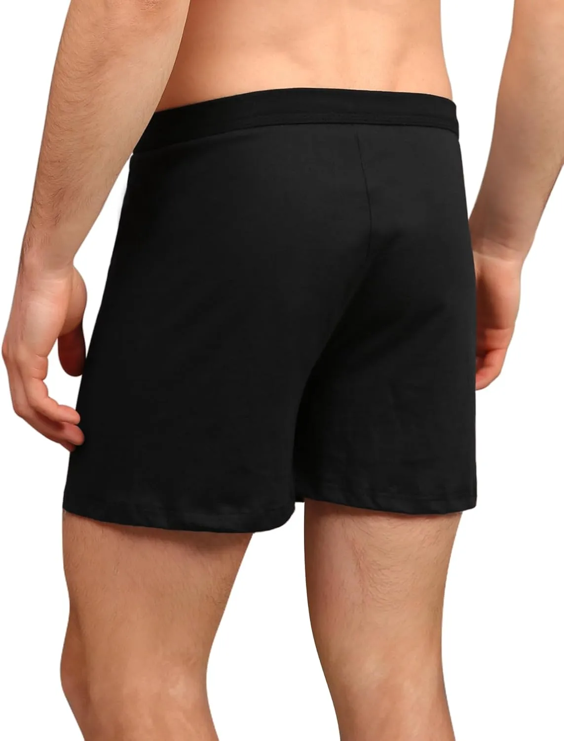 INNERSY Men's Cotton Boxer Shorts Knit Boxers with Soft Stretchy Waistband 4-Pack