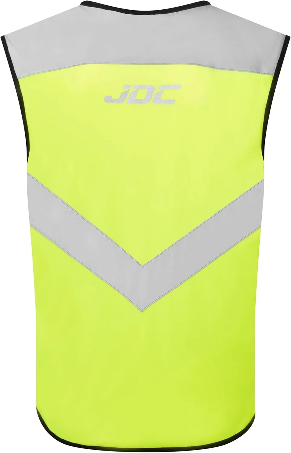 JDC Motorcycle Hi Vis Vest High Visibility Zipped Safety Reflective Yellow - Axis - L