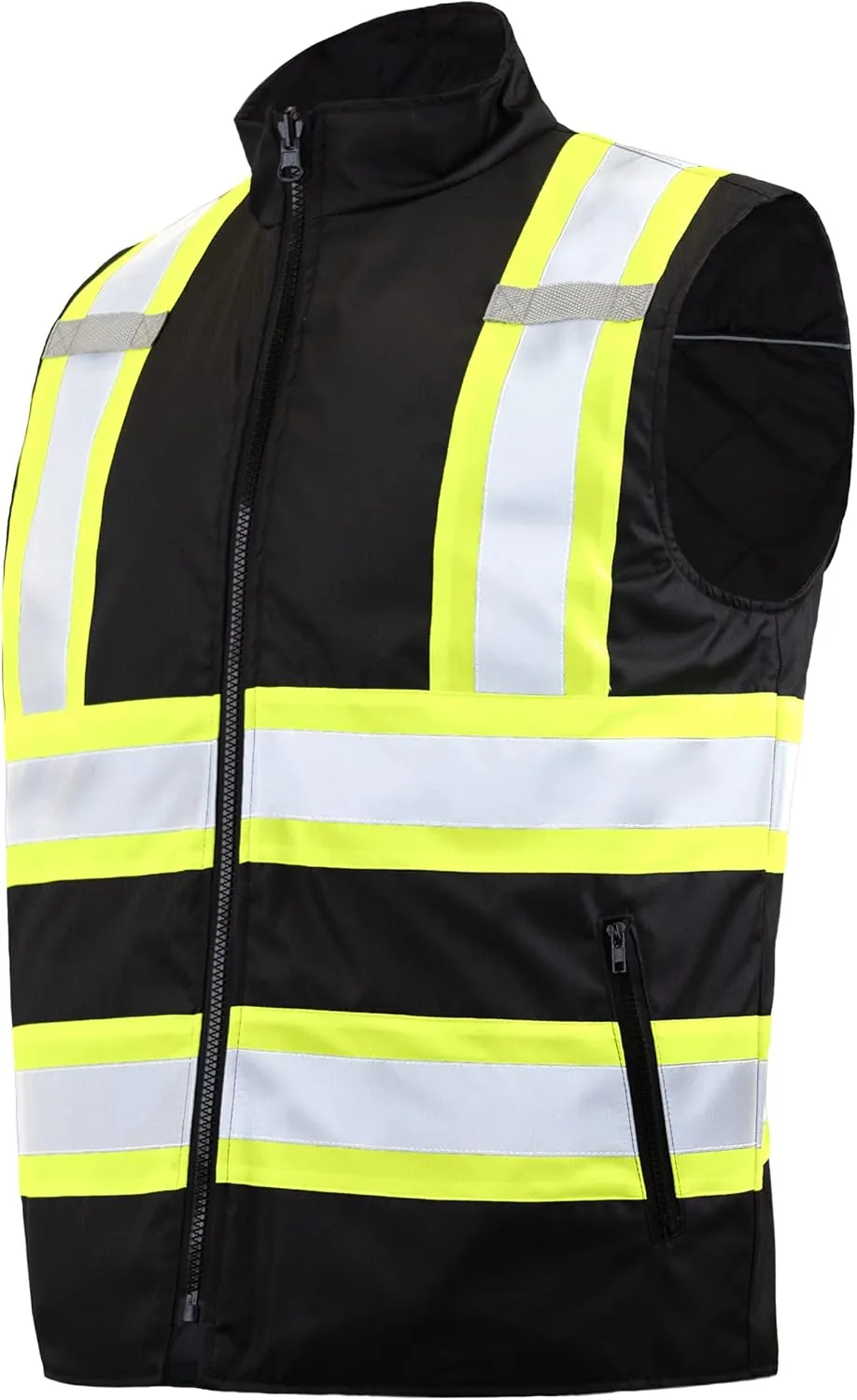 JORESTECH Safety Vest with Two-Tone Reflective X Strips On The Back, Reversible, Wind Resistant,Waterproof, and Insulated