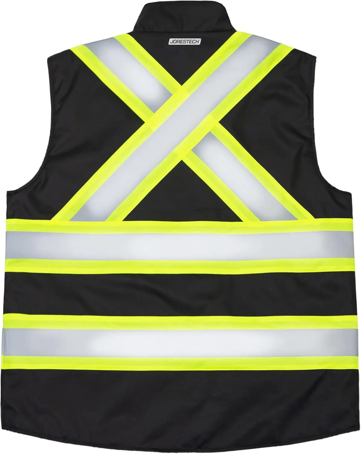 JORESTECH Safety Vest with Two-Tone Reflective X Strips On The Back, Reversible, Wind Resistant,Waterproof, and Insulated