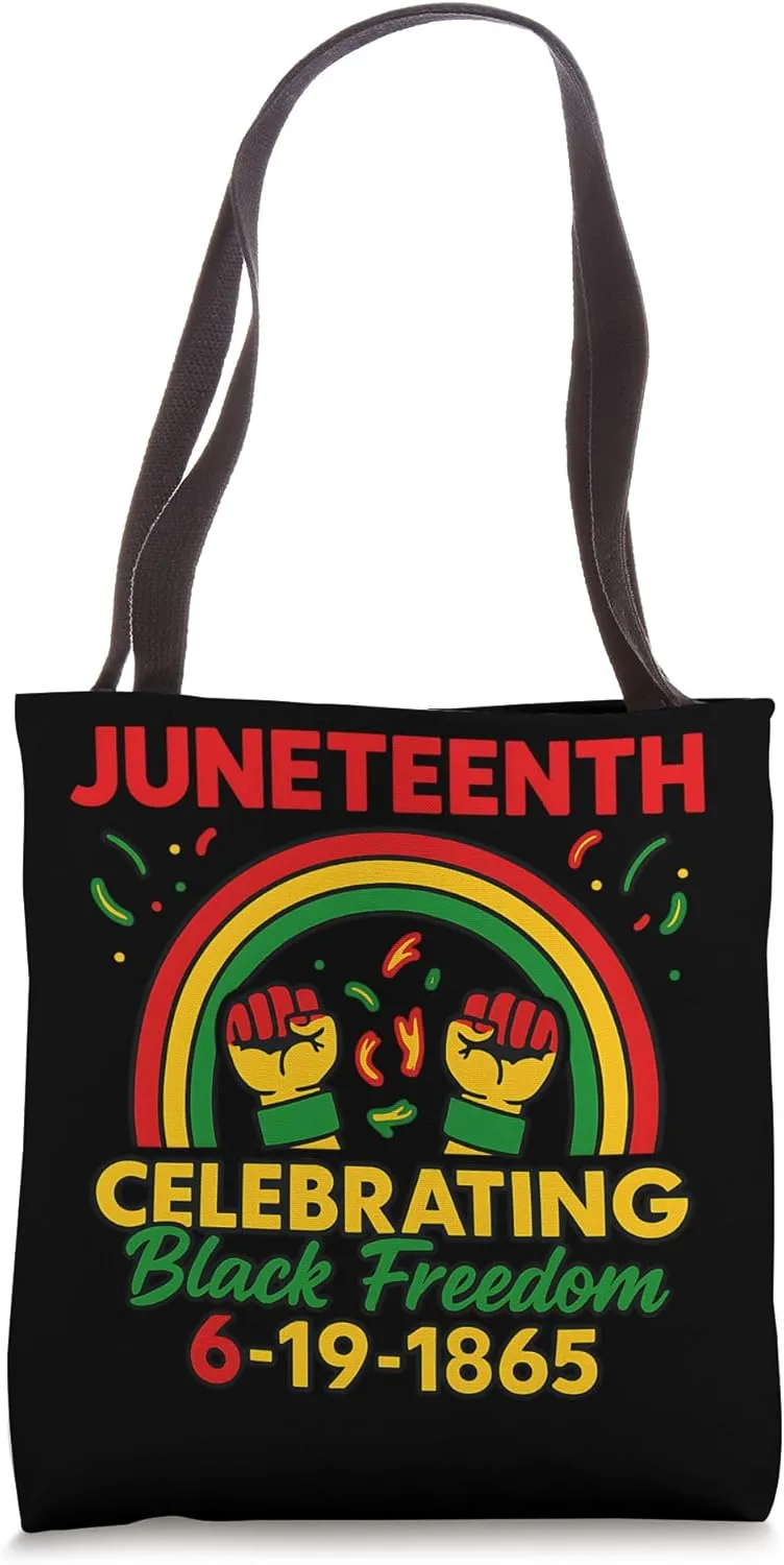 Juneteenth Black History Celebrating Black Freedom Fist 1865 Tote Bag