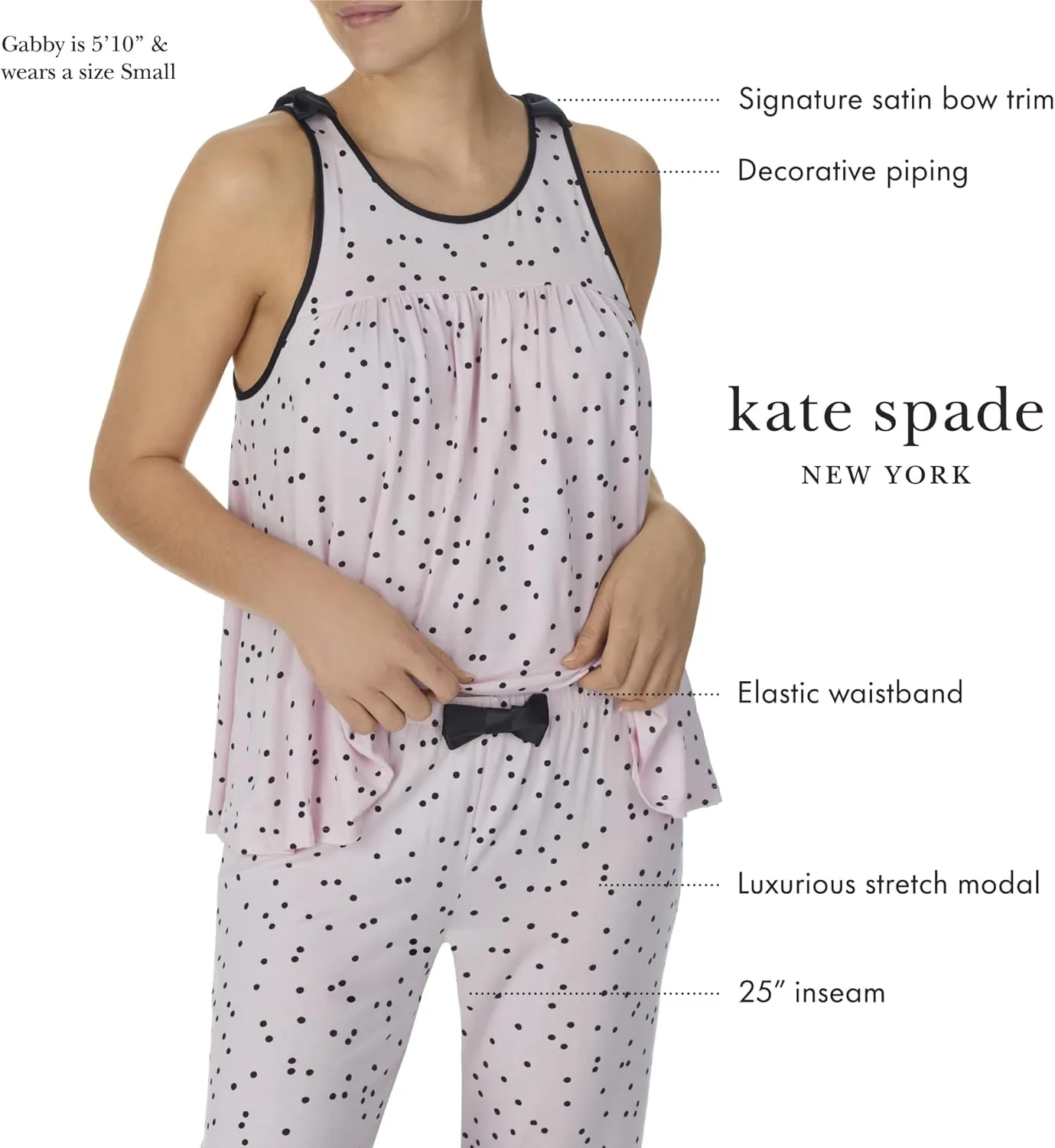 kate spade new york Women's Cropped Pant Pj Set