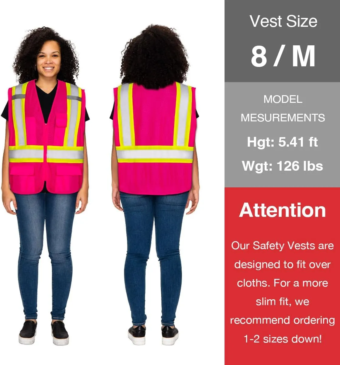 KAYGO Safety Vest with Pockets - High Visibility Reflective Vest ANSI Class 2 Construction Vest