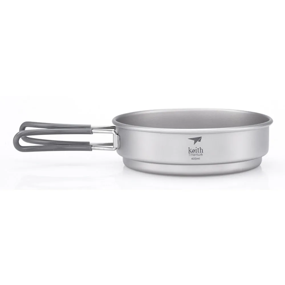 Keith 2-Piece Titanium Pot and Pan Cook Set 1.2L   400ml