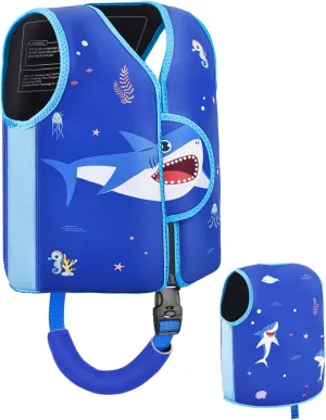 Kids Swim Vest, Toddler Swim Jacket for 20-30-50lbs Boys Girls, Toddler Floaties with Adjustable Safety Strap for Pool, Beach, Boating, Learn to Swim