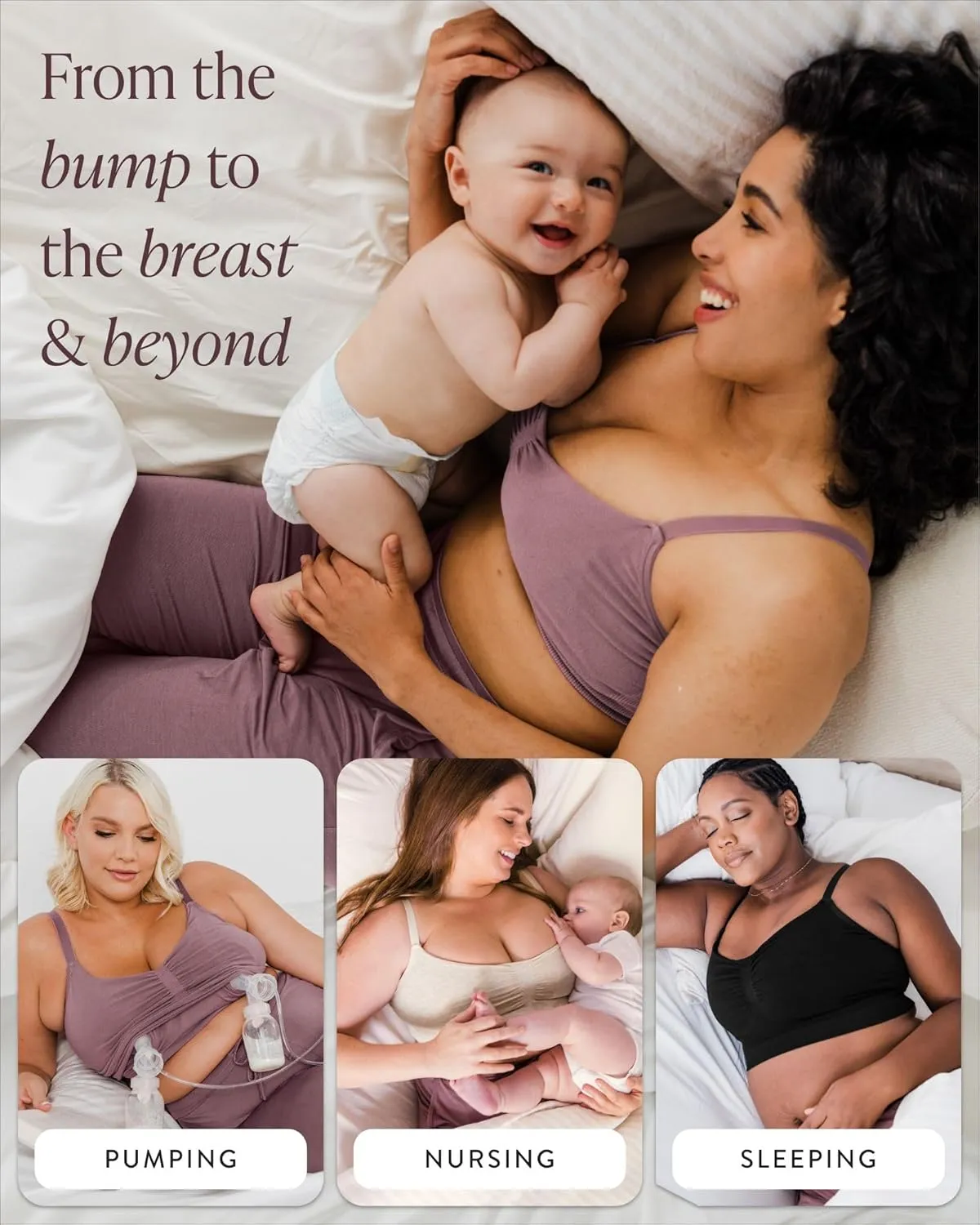 Kindred Bravely Sublime Wireless Comfort Sleep Pumping Bra | Seamless Hands-Free Pumping & Nursing Bra