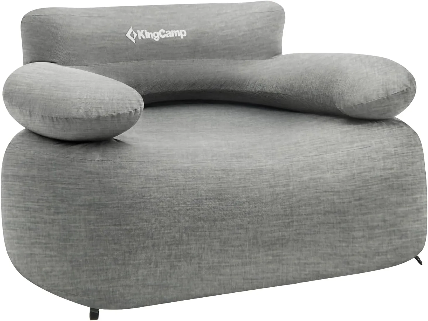 KingCamp Inflatable Couch Chairs for Adults Waterproof Compact Portable Inflatable Couch Blow Up Chair for Garden Outdoor Travel Camping Picnic Indoor Furniture (Grey-Single)