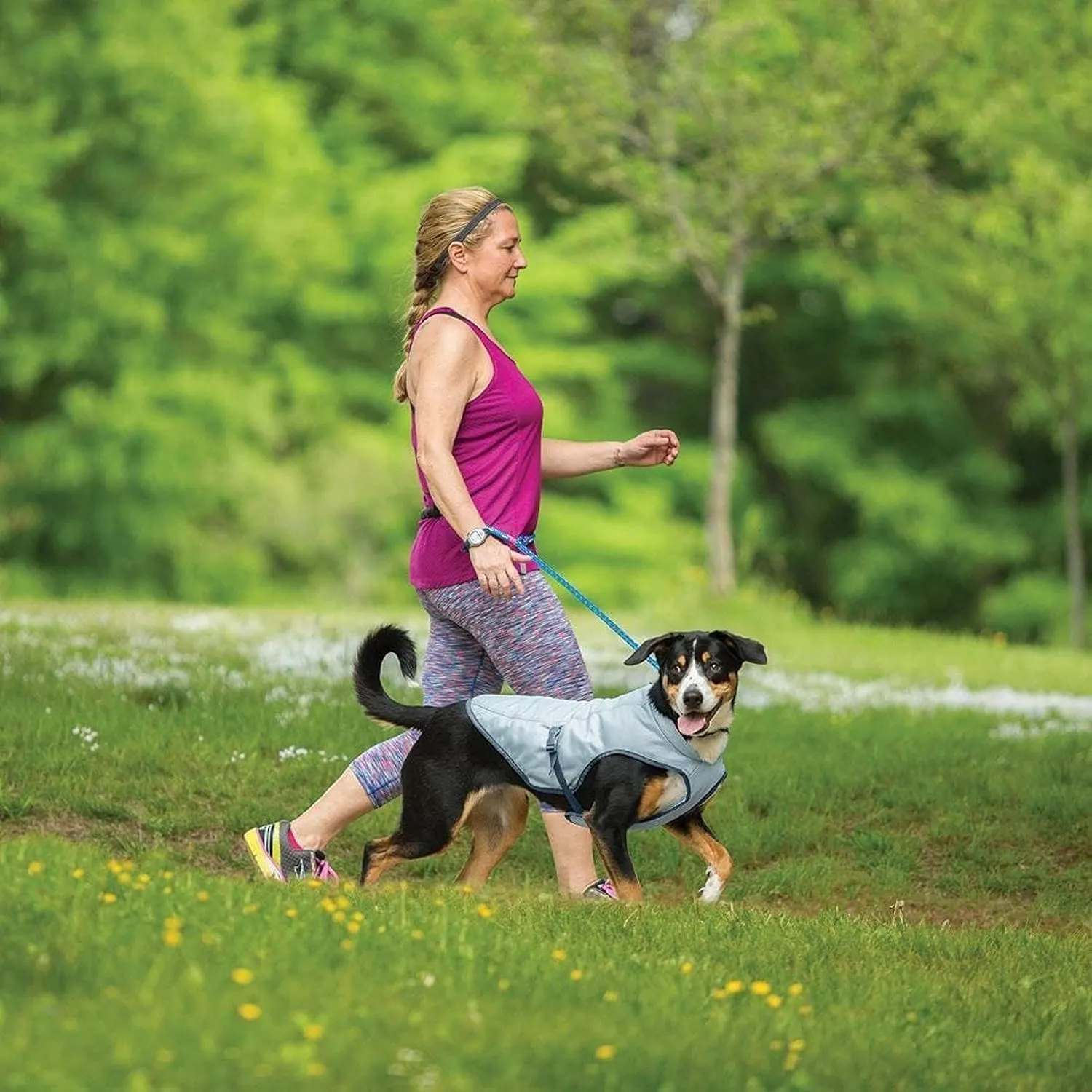 Kurgo Dog Core Cooling Vest, Cooling Jacket for Dogs, Evaporation Cooler Coat for Pets, Reflective Material, Adjustable Straps, Works with Harnesses & Collars, Heat Reflective (Large)