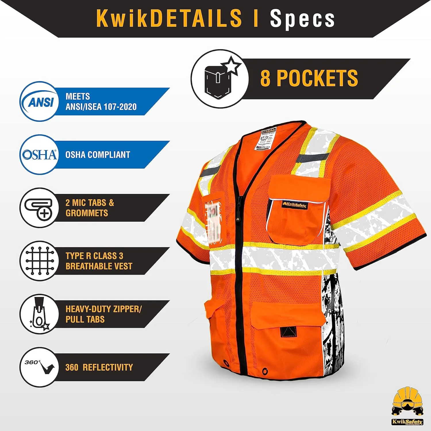 KwikSafety - Charlotte, NC - EXECUTIVE HIGHWAYBOSS Premium Safety Vest [LIMITED EDITION] Class 3 ANSI Tested OSHA Compliant