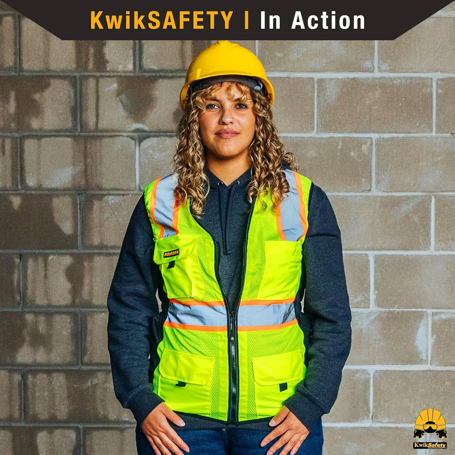 KwikSafety - Charlotte, NC - FIRST LADY Safety Vest for Women, High Visibility Reflective Strips, Meets ANSI & OSHA