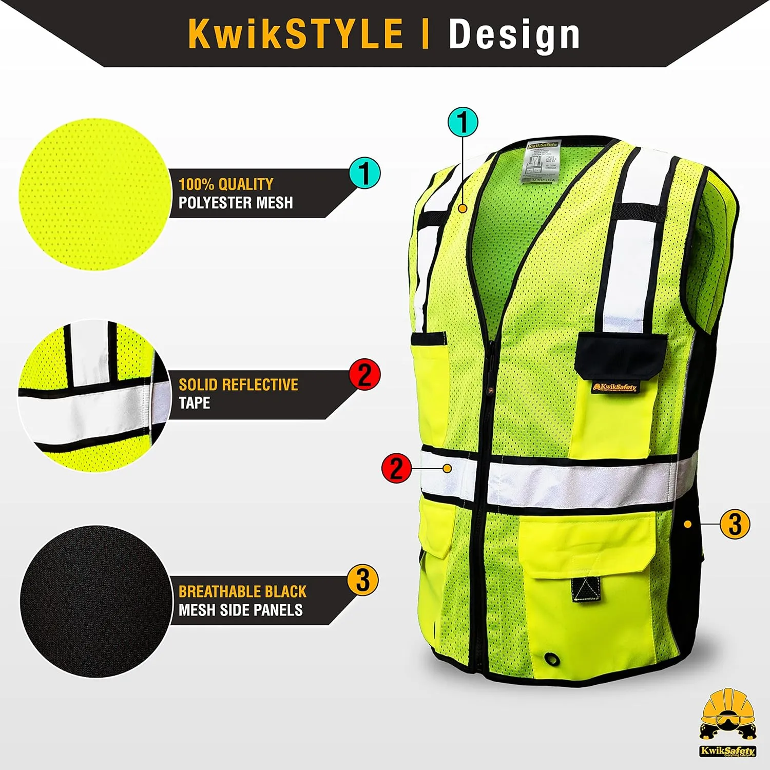 KwikSafety - Charlotte, NC - RoadBOSS Econ & Premium Safety Vest ANSI Tested OSHA