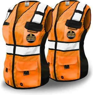 KwikSafety - Charlotte, NC - RoadBOSS Economy & Premium Safety Vest for Women [SNUG-FIT] Class 2 ANSI Tested OSHA