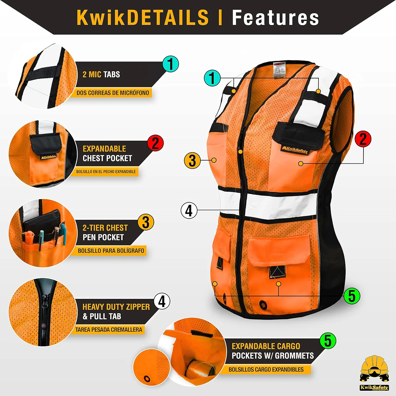 KwikSafety - Charlotte, NC - RoadBOSS Economy & Premium Safety Vest for Women [SNUG-FIT] Class 2 ANSI Tested OSHA
