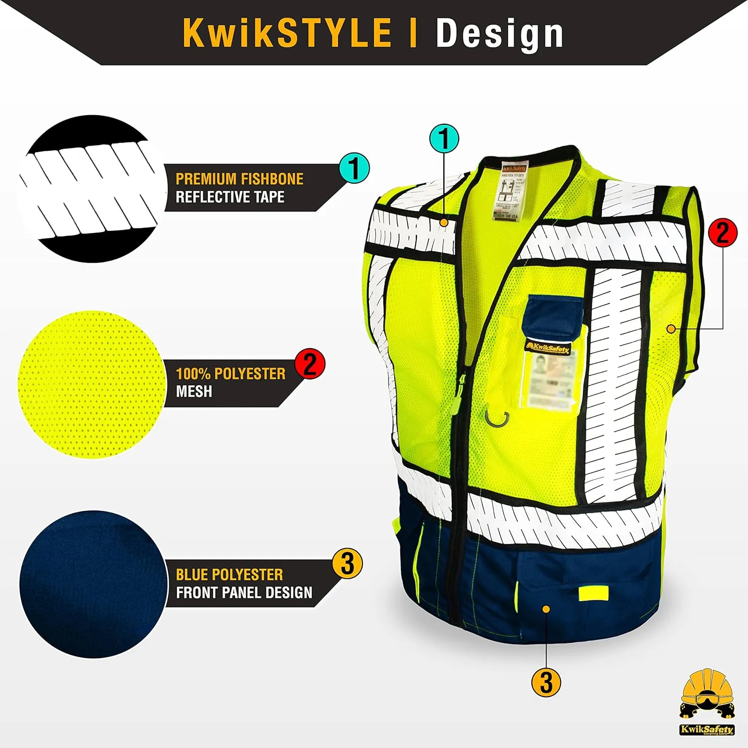 KwikSafety - Charlotte, NC - SHERIFF & SPECIALIST Safety Vest [Multi-Use Pockets & Fishbone Tape] ANSI Tested OSHA