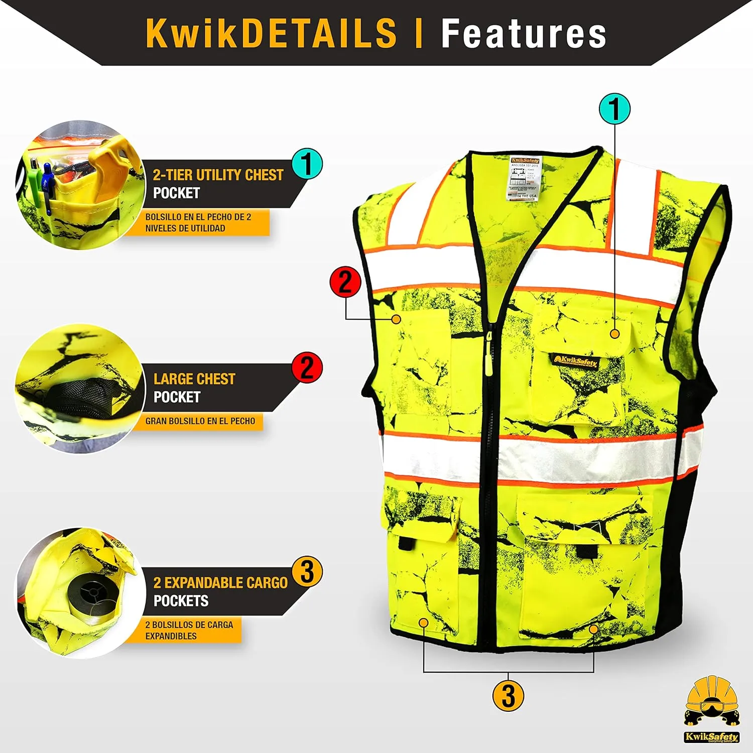 KwikSafety - Charlotte, NC - UNCLE WILLY'S WALL Safety Vest [Limited Edition Camo] Class 2 Hi Vis PPE ANSI OSHA Compliant