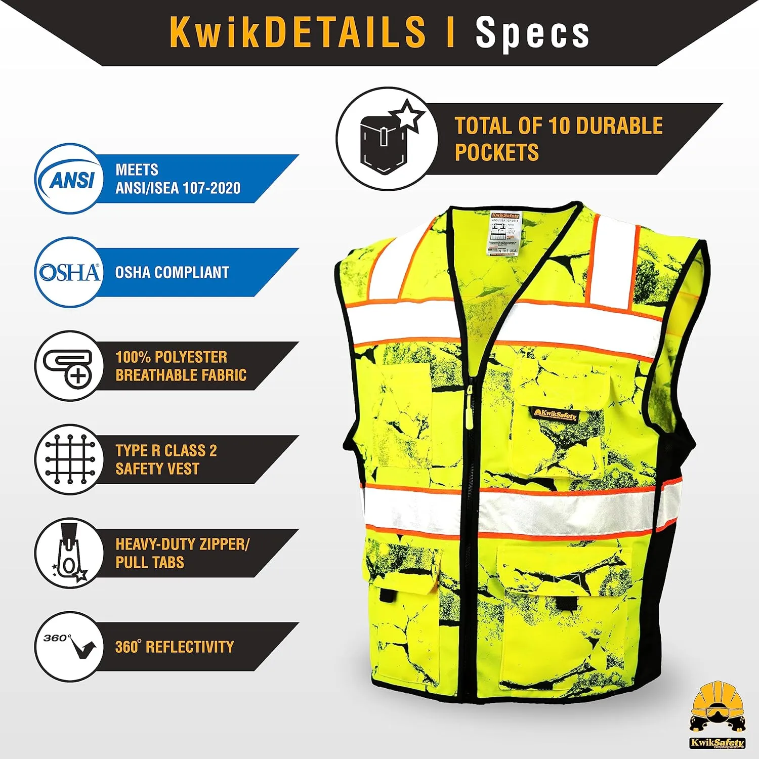 KwikSafety - Charlotte, NC - UNCLE WILLY'S WALL Safety Vest [Limited Edition Camo] Class 2 Hi Vis PPE ANSI OSHA Compliant