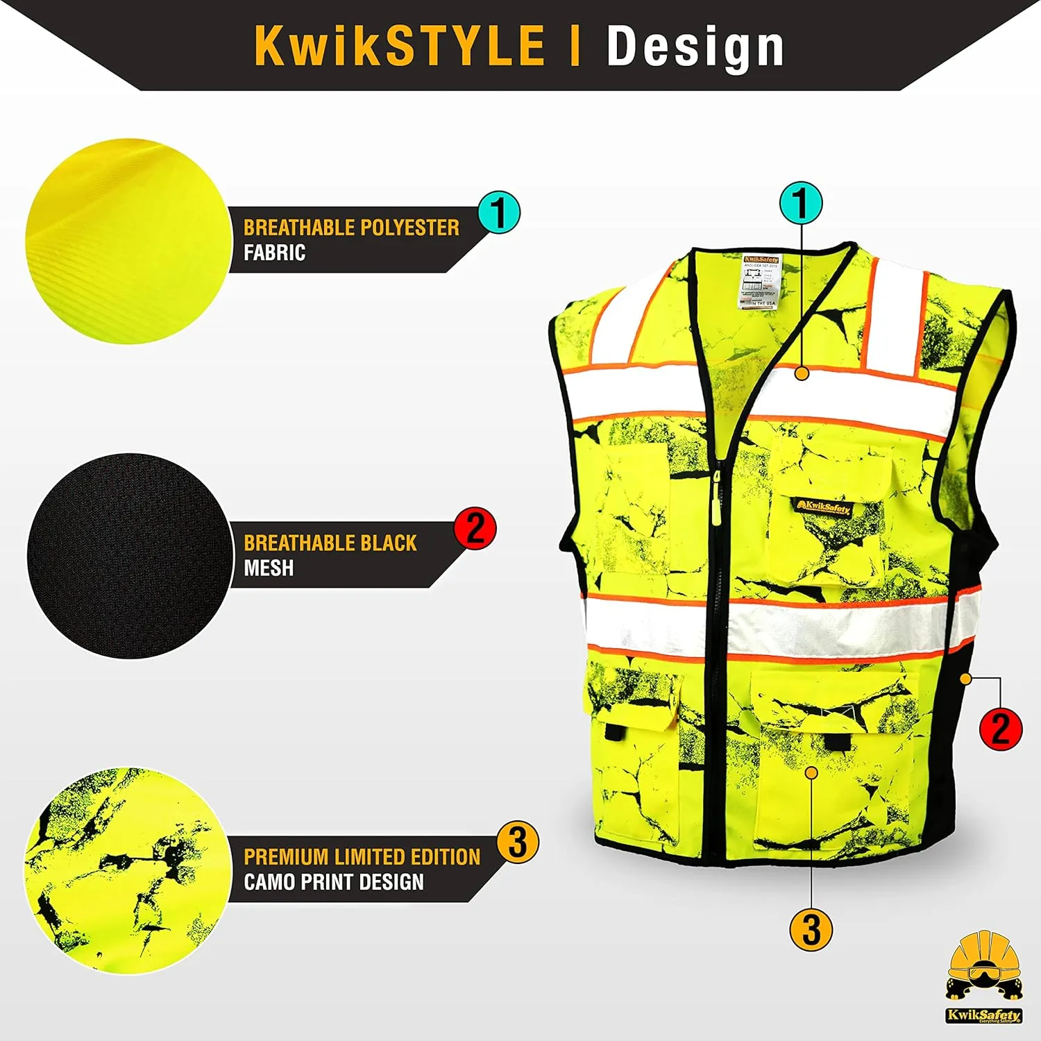 KwikSafety - Charlotte, NC - UNCLE WILLY'S WALL Safety Vest [Limited Edition Camo] Class 2 Hi Vis PPE ANSI OSHA Compliant