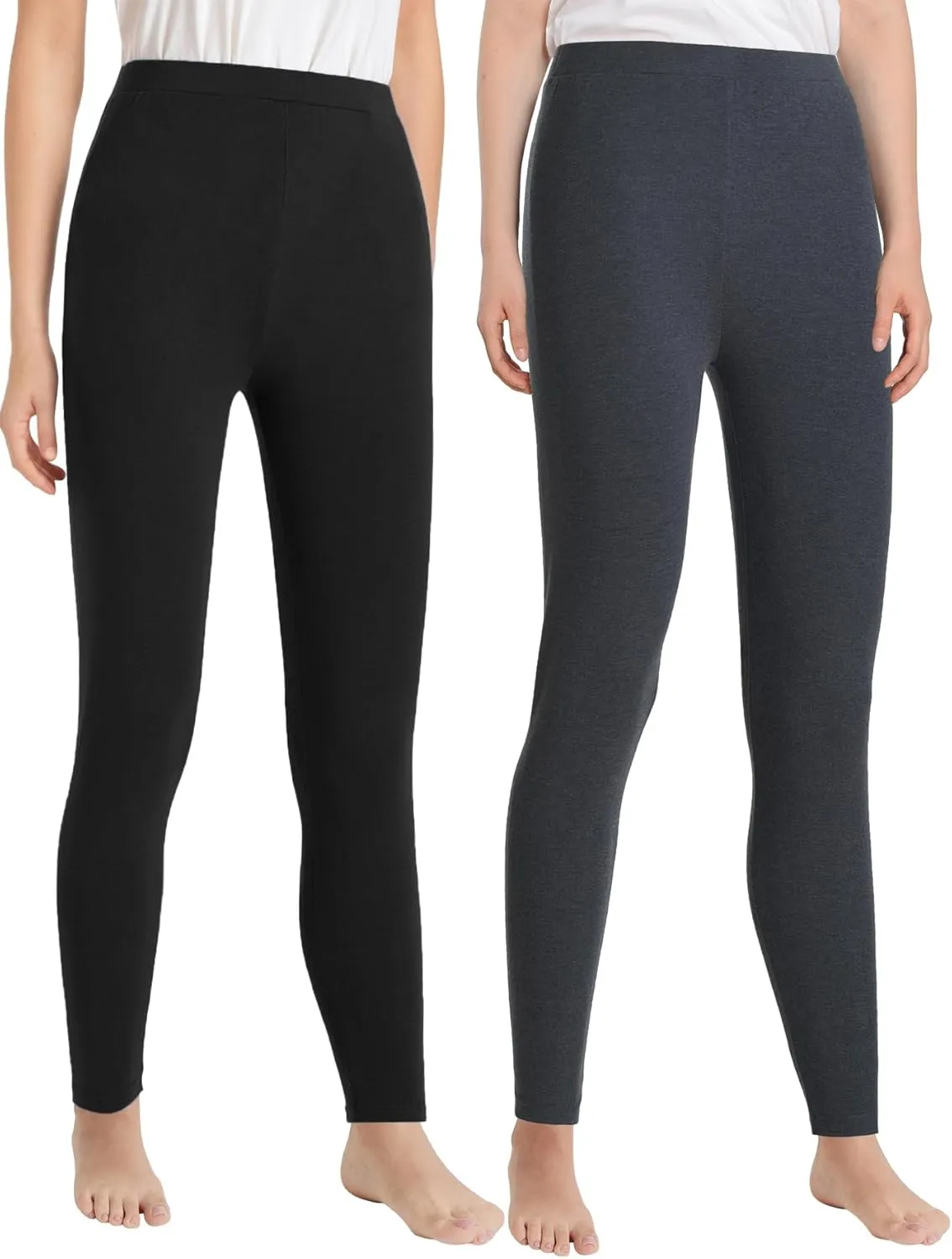 Latuza Women's Petite Thermal Leggings Petite Length Base Layer Bottoms