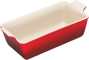 Le Creuset Stoneware Heritage Loaf Pan, 9" x 5" x 3" (1.5 qt.), Cerise