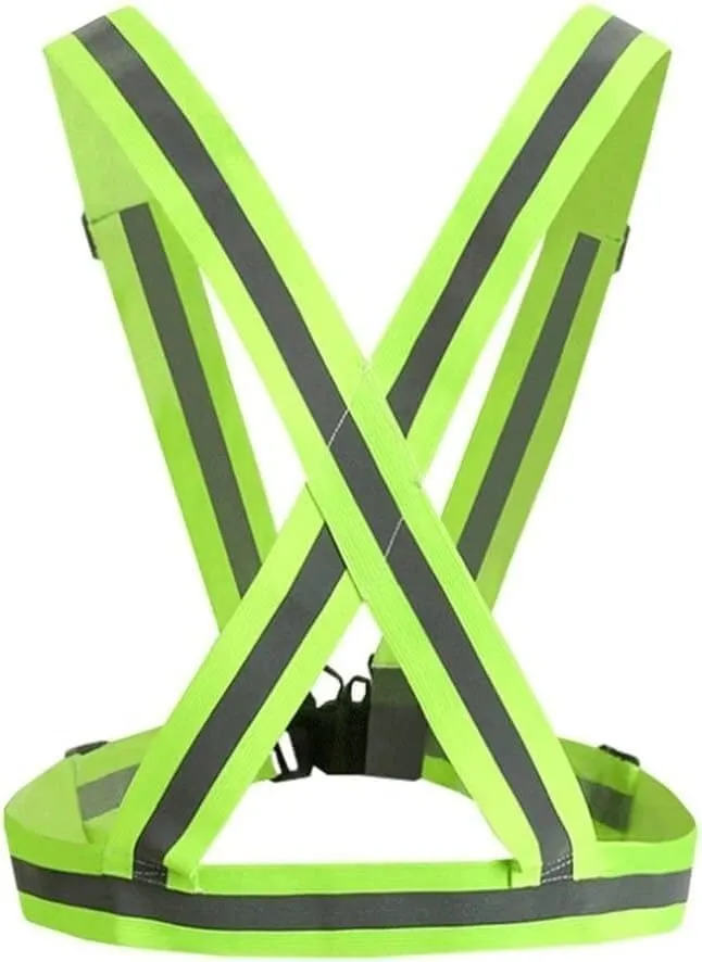 LED Reflective Vest Running Gear, Adjustable Vest High Visible Reflective Belt Straps for Night Running Outdoor Cycling Motorcycle Dog