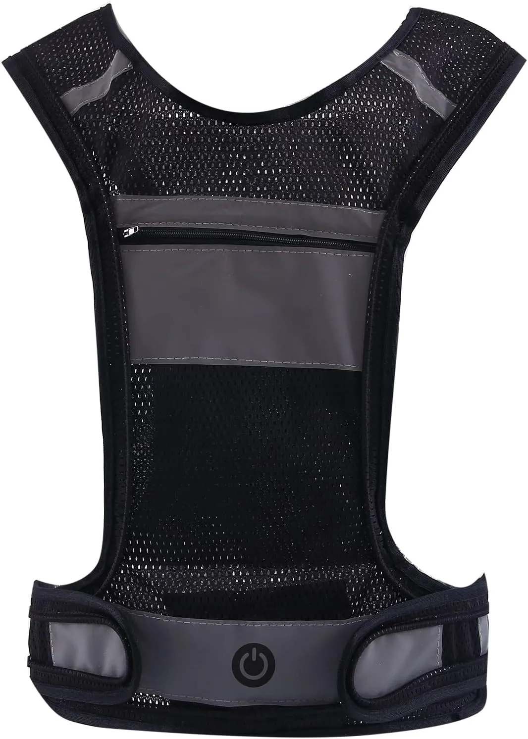 LED Safety Reflective Vest, USB Rechargeable Running Reflector Gear with Storage Pocket, Adjustable Vest