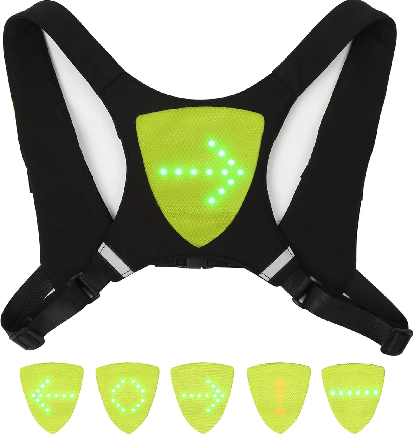 LED Turn Signal Vest USB Charging Safety Bike Pack High Visibility Direction Indicator Cycling Vest Gear