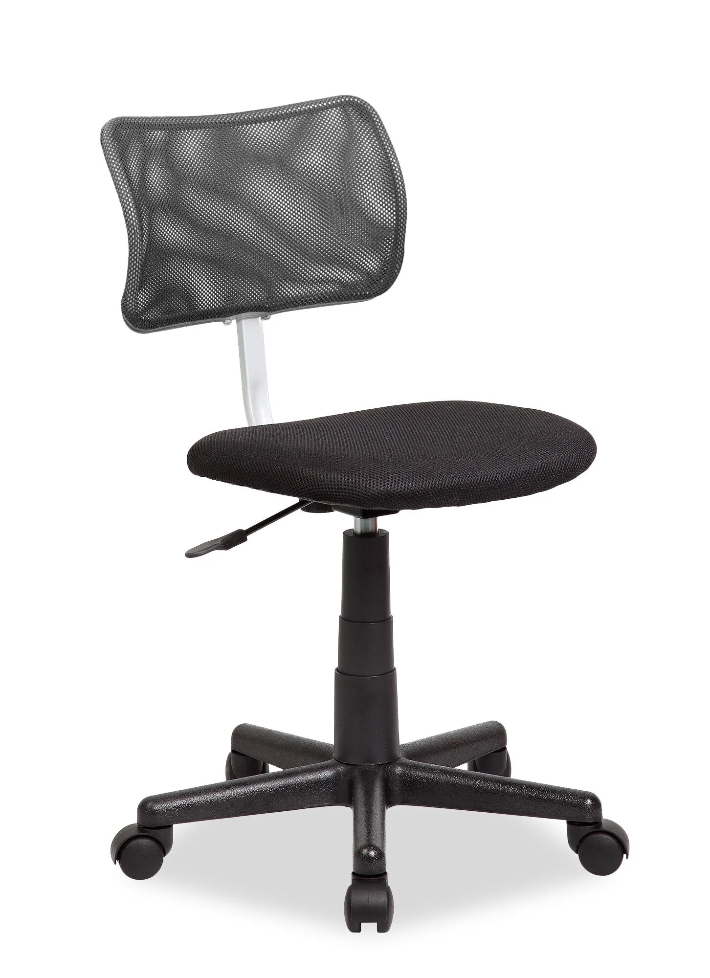 Leigh 16" Office Chair - Black with Mesh Back|Chaise de bureau Leigh de 16 po - noire avec dossier à mailles