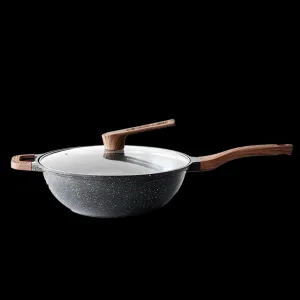 Lifease Cast Maifan Stone Frying Pan 28cm - Suitable for 1-3 People